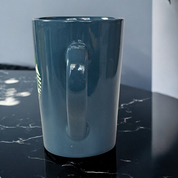 Starbucks 2020 Blue Coffee Mug Green Mermaid Logo Tall Ceramic Cup 11 oz - Picture 2 of 12